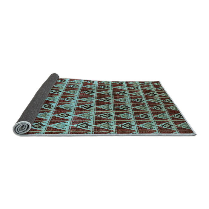 Sideview of Oriental Light Blue Industrial Rug, urb1190lblu