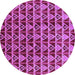 Round Oriental Purple Industrial Rug, urb1190pur