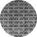 Round Oriental Gray Industrial Rug, urb1190gry