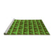 Sideview of Machine Washable Oriental Green Industrial Area Rugs, wshurb1190grn