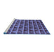 Sideview of Machine Washable Oriental Blue Industrial Rug, wshurb1190blu