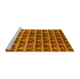 Sideview of Machine Washable Oriental Yellow Industrial Rug, wshurb1190yw