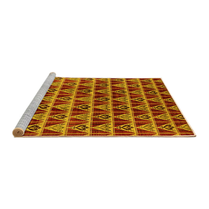 Sideview of Machine Washable Oriental Yellow Industrial Rug, wshurb1190yw
