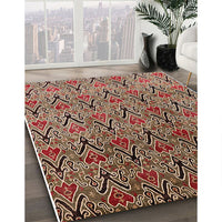 Mid-Century Modern Light Copper Gold Oriental Rug, urb1191