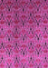 Machine Washable Oriental Pink Industrial Rug, wshurb1191pnk