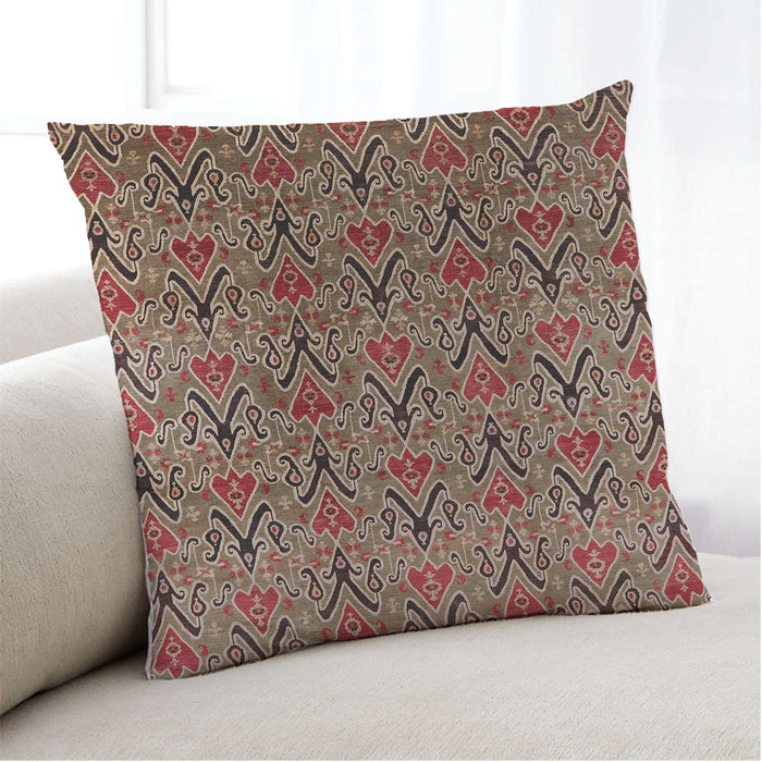 Lifestyle Image of Mid-Century Modern Urban Square Light Copper Gold Throw Pillow, 18 inch by 18 inch, pwurb1191