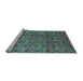 Sideview of Machine Washable Oriental Light Blue Industrial Rug, wshurb1191lblu