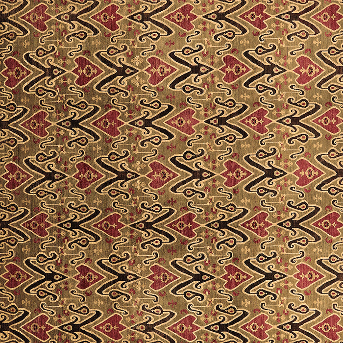 Square Oriental Brown Industrial Rug, urb1191brn