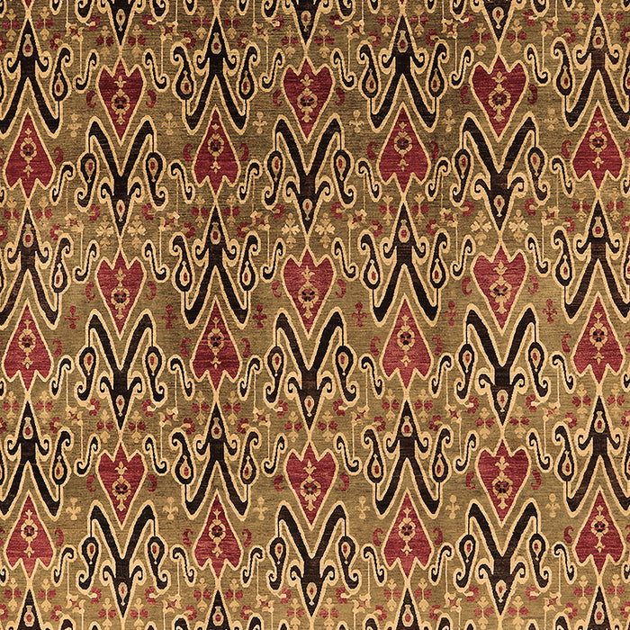 Machine Washable Oriental Brown Industrial Rug, wshurb1191brn