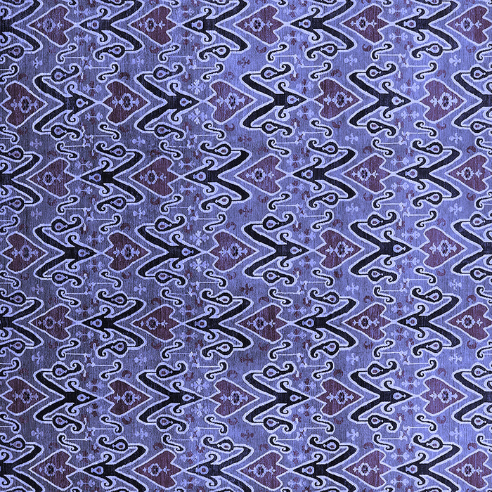 Square Oriental Blue Industrial Rug, urb1191blu