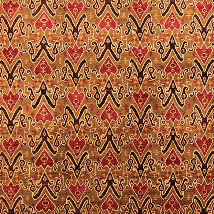 Square Oriental Orange Industrial Rug, urb1191org