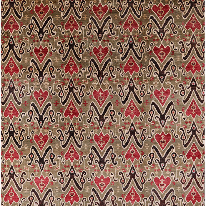 Square Machine Washable Industrial Modern Light Copper Gold Rug, wshurb1191