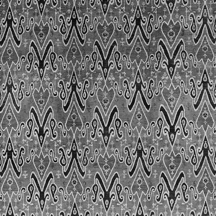 Machine Washable Oriental Gray Industrial Rug, wshurb1191gry