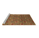 Sideview of Machine Washable Oriental Brown Industrial Rug, wshurb1191brn