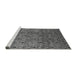 Sideview of Machine Washable Oriental Gray Industrial Rug, wshurb1191gry