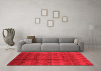 Machine Washable Oriental Red Industrial Rug, wshurb1192red