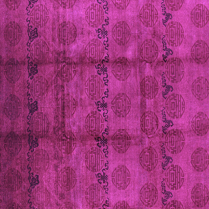 Square Machine Washable Oriental Purple Industrial Area Rugs, wshurb1192pur