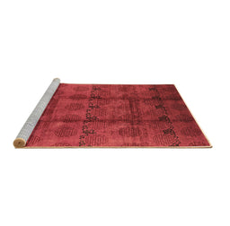Sideview of Machine Washable Oriental Brown Industrial Rug, wshurb1192brn