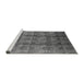 Sideview of Machine Washable Oriental Gray Industrial Rug, wshurb1192gry