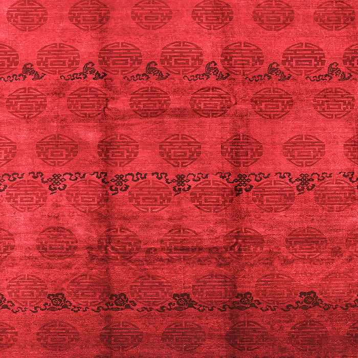 Square Oriental Orange Industrial Rug, urb1192org