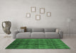 Machine Washable Oriental Emerald Green Industrial Area Rugs in a Living Room,, wshurb1192emgrn