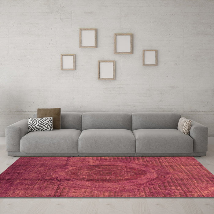 Machine Washable Persian Orange Bohemian Area Rugs in a Living Room, wshurb1193org