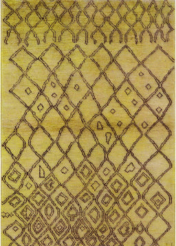 Mid-Century Modern Dark Bisque Brown Oriental Rug, urb1194