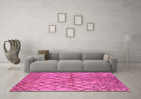 Machine Washable Oriental Pink Industrial Rug, wshurb1194pnk