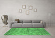 Machine Washable Oriental Emerald Green Industrial Area Rugs in a Living Room,, wshurb1194emgrn