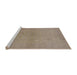 Sideview of Machine Washable Industrial Modern Camel Brown Rug, wshurb1195