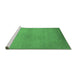 Sideview of Machine Washable Solid Emerald Green Modern Area Rugs, wshurb1195emgrn
