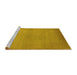 Sideview of Machine Washable Solid Yellow Modern Rug, wshurb1195yw