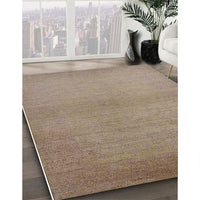 Mid-Century Modern Camel Brown Solid Rug, urb1195