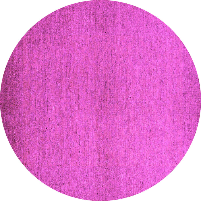 Round Solid Pink Modern Rug, urb1195pnk