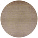 Round Mid-Century Modern Camel Brown Solid Rug, urb1195