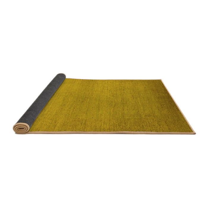 Sideview of Solid Yellow Modern Rug, urb1195yw