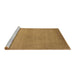 Sideview of Machine Washable Solid Brown Modern Rug, wshurb1195brn