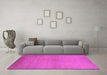 Machine Washable Solid Pink Modern Rug in a Living Room, wshurb1195pnk