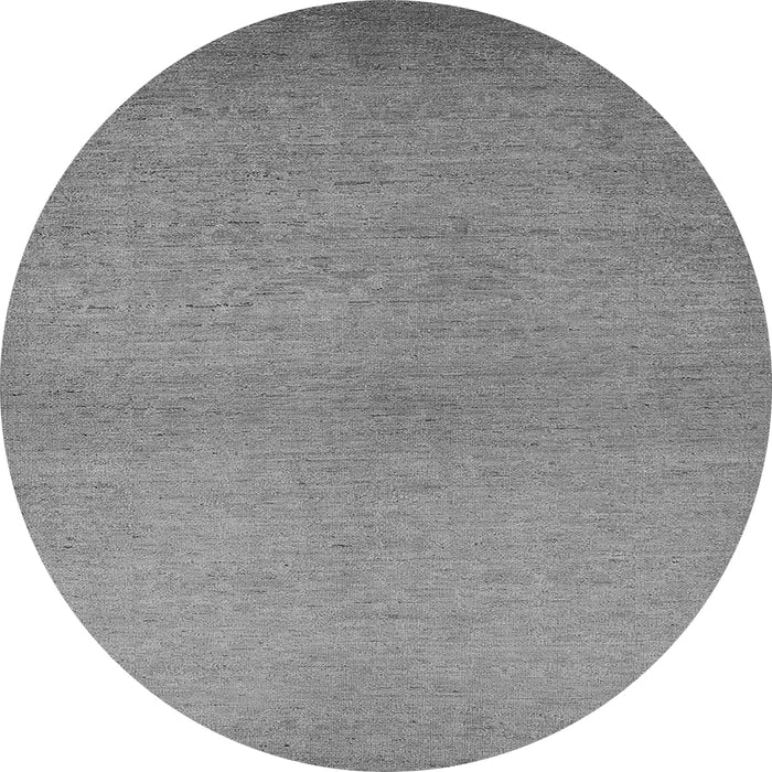 Round Solid Gray Modern Rug, urb1195gry