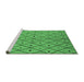 Sideview of Machine Washable Solid Emerald Green Modern Area Rugs, wshurb1196emgrn