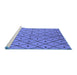 Sideview of Machine Washable Solid Blue Modern Rug, wshurb1196blu