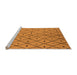 Sideview of Machine Washable Solid Orange Modern Area Rugs, wshurb1196org