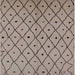 Square Mid-Century Modern Khaki Rose Pink Solid Rug, urb1196