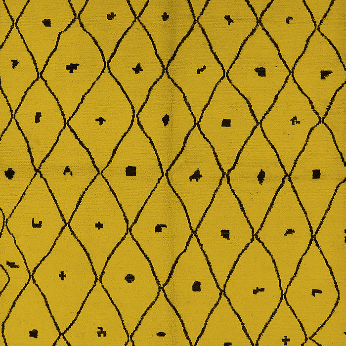 Solid Yellow Modern Rug, urb1196yw