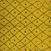 Square Machine Washable Solid Yellow Modern Rug, wshurb1196yw