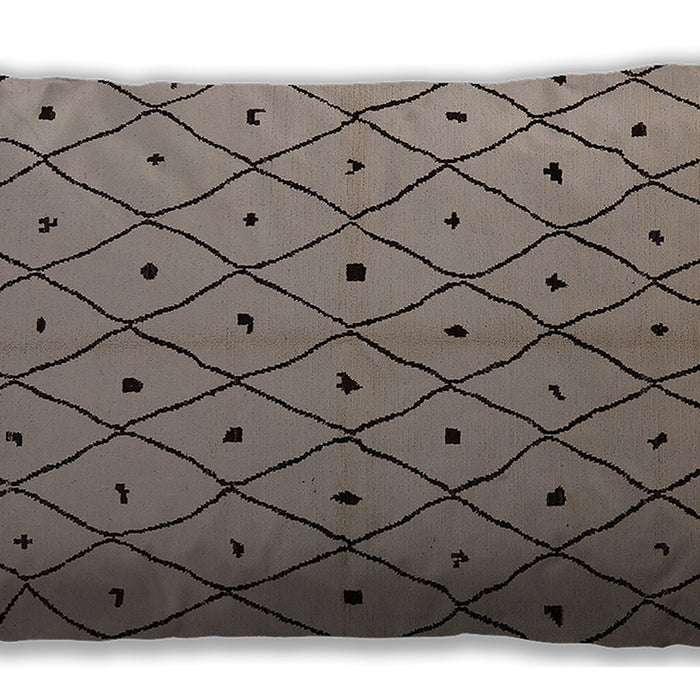 Mid-Century Modern Urban Khaki Rose Pink Lumbar Throw Pillow, 13 inch by 19 inch, lburb1196