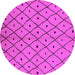 Round Solid Pink Modern Rug, urb1196pnk