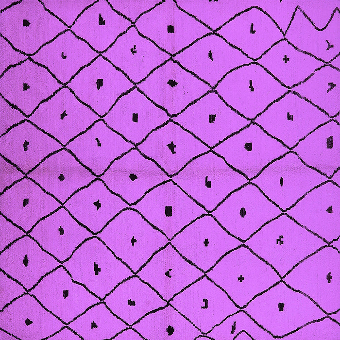 Square Solid Purple Modern Rug, urb1196pur