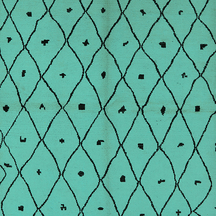 Solid Turquoise Modern Rug, urb1196turq