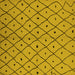 Square Solid Yellow Modern Rug, urb1196yw